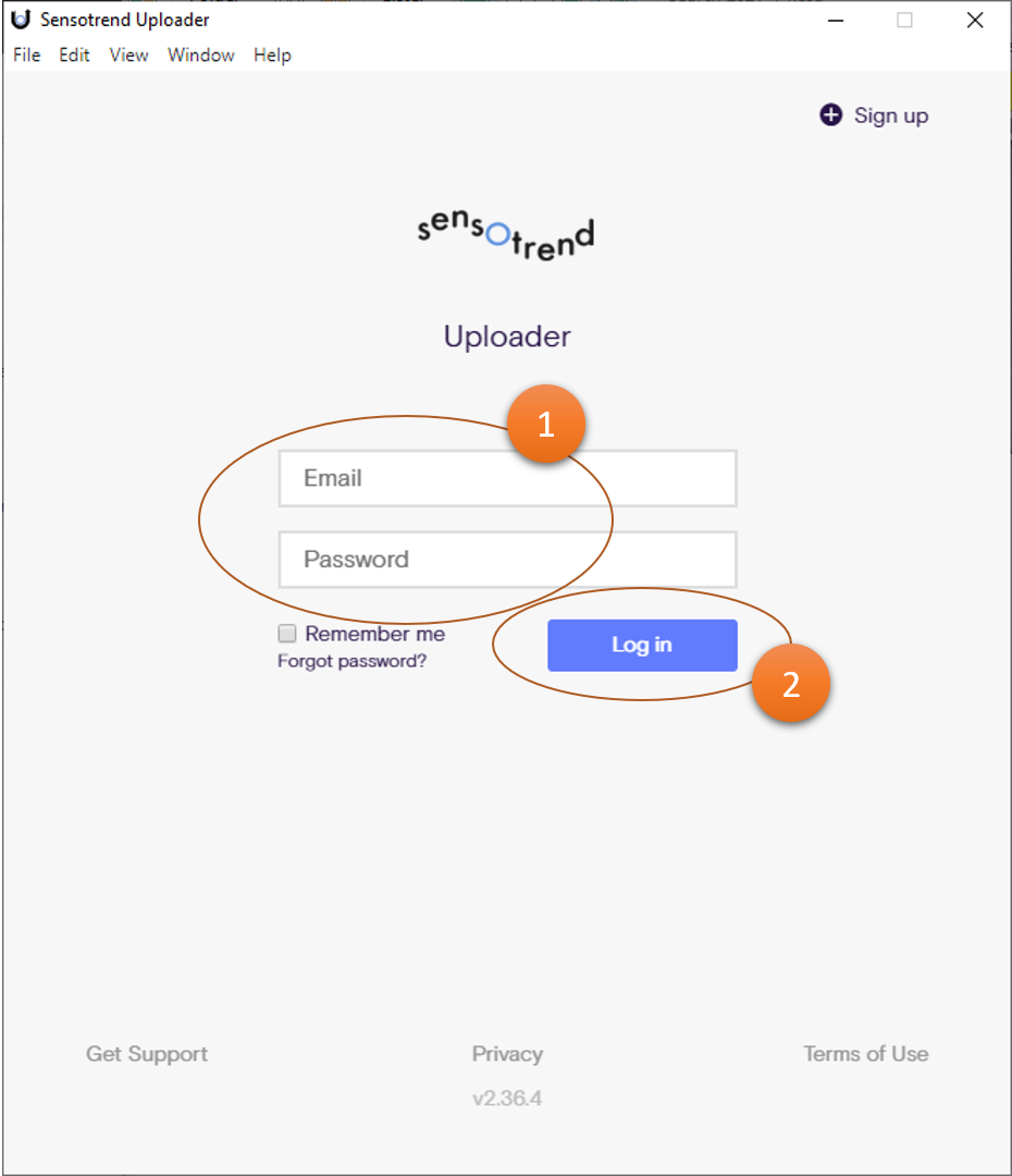 Sensotrend Uploader application